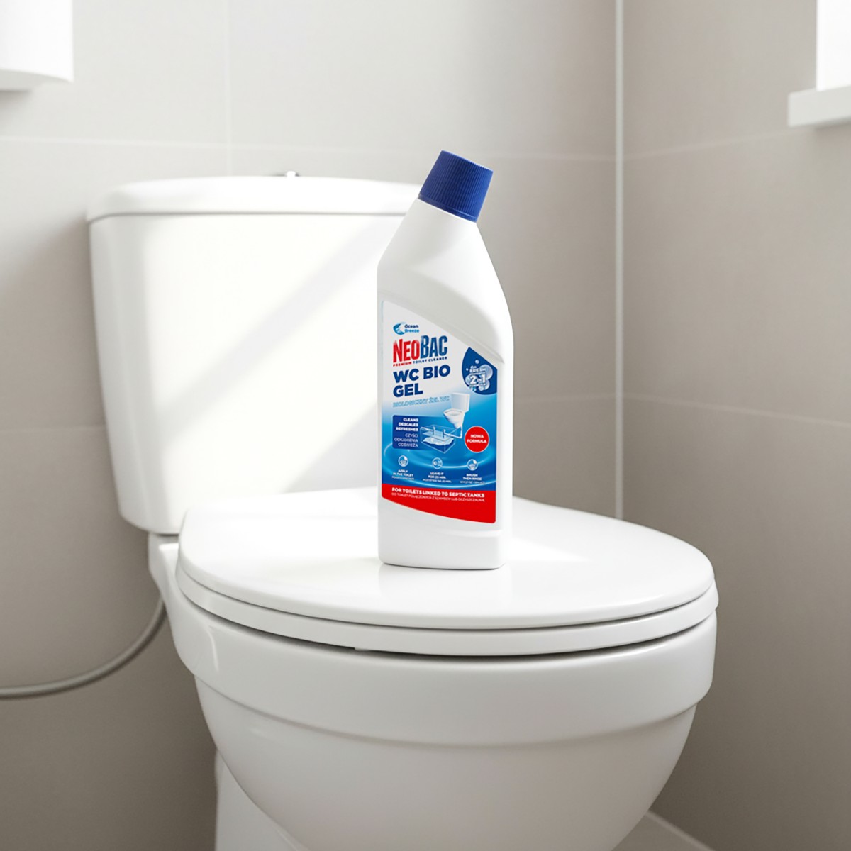 Ekologiczny żel WC do czyszczenia i mycia toalet NeoBac 2w1