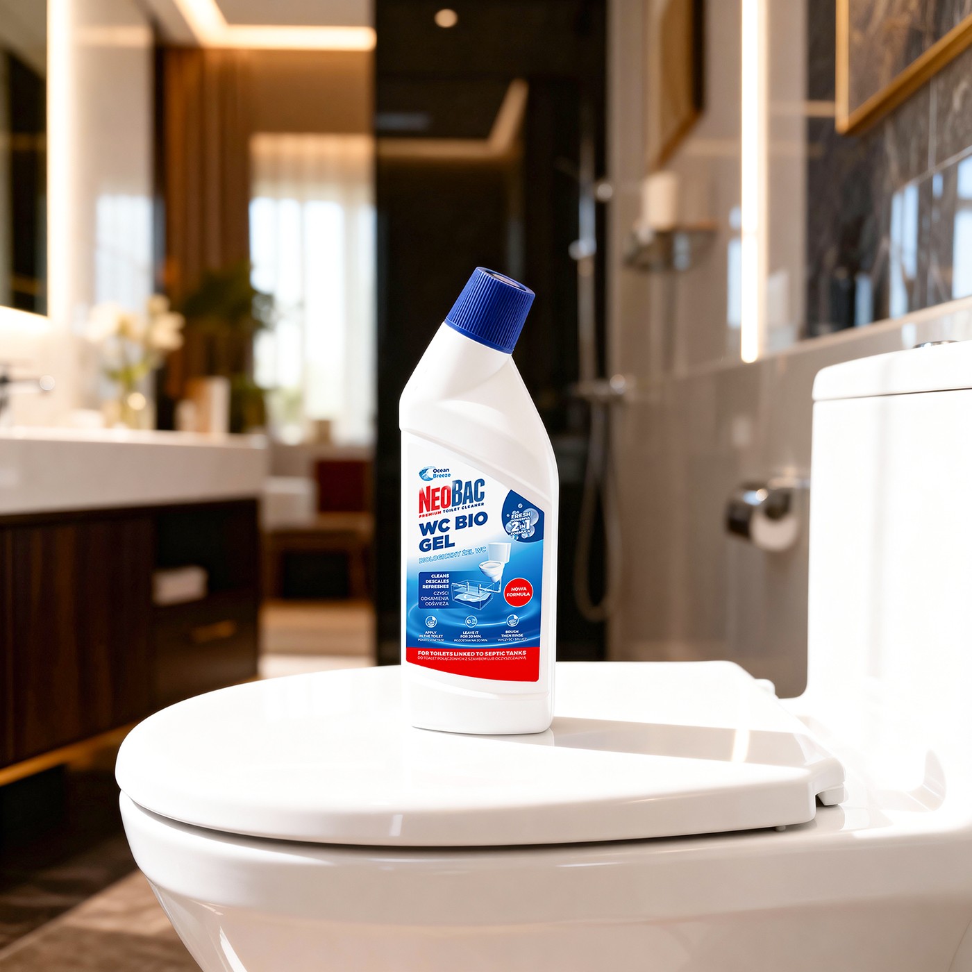 Bezpieczny żel do toalet WC - NeoBac WC żel 2w1