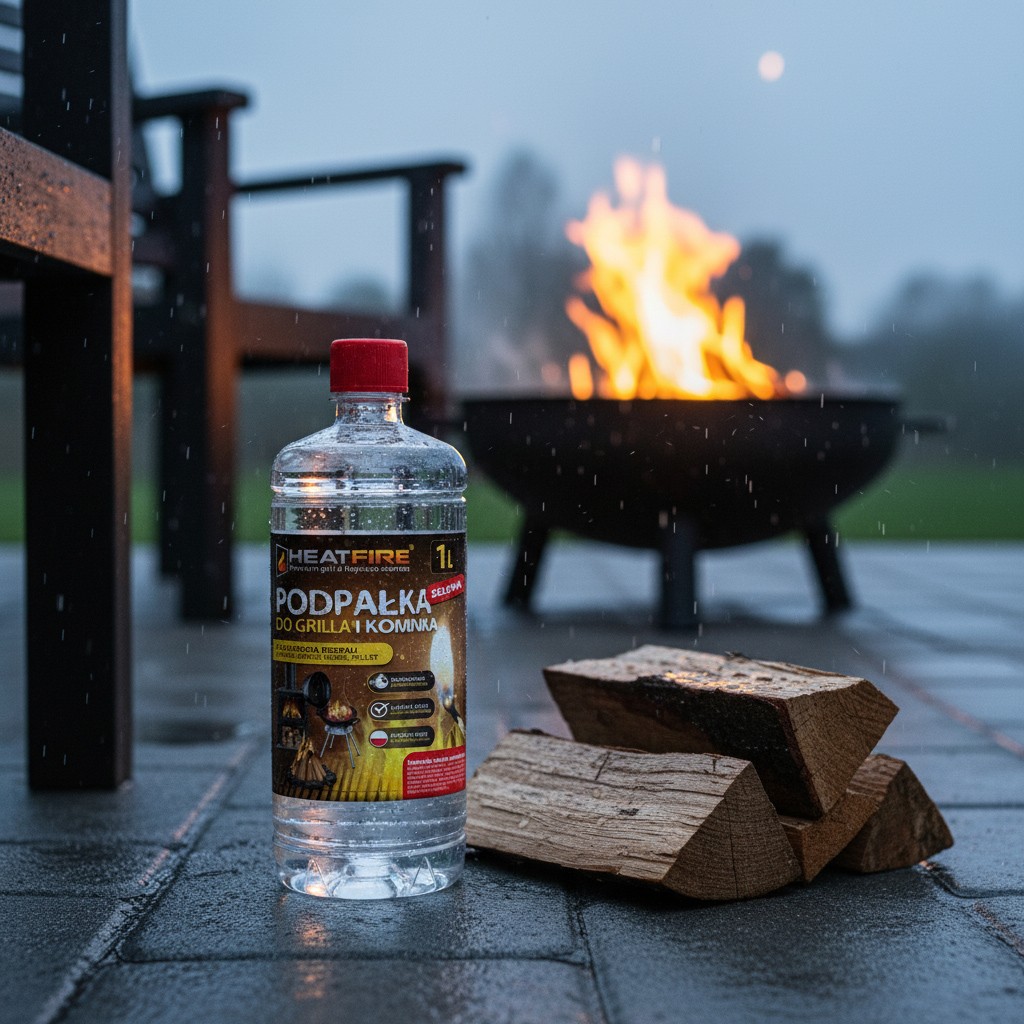 Podpałka żelowa do palenisk drzewnych ogrodowych - rozpałka heatfire 1L