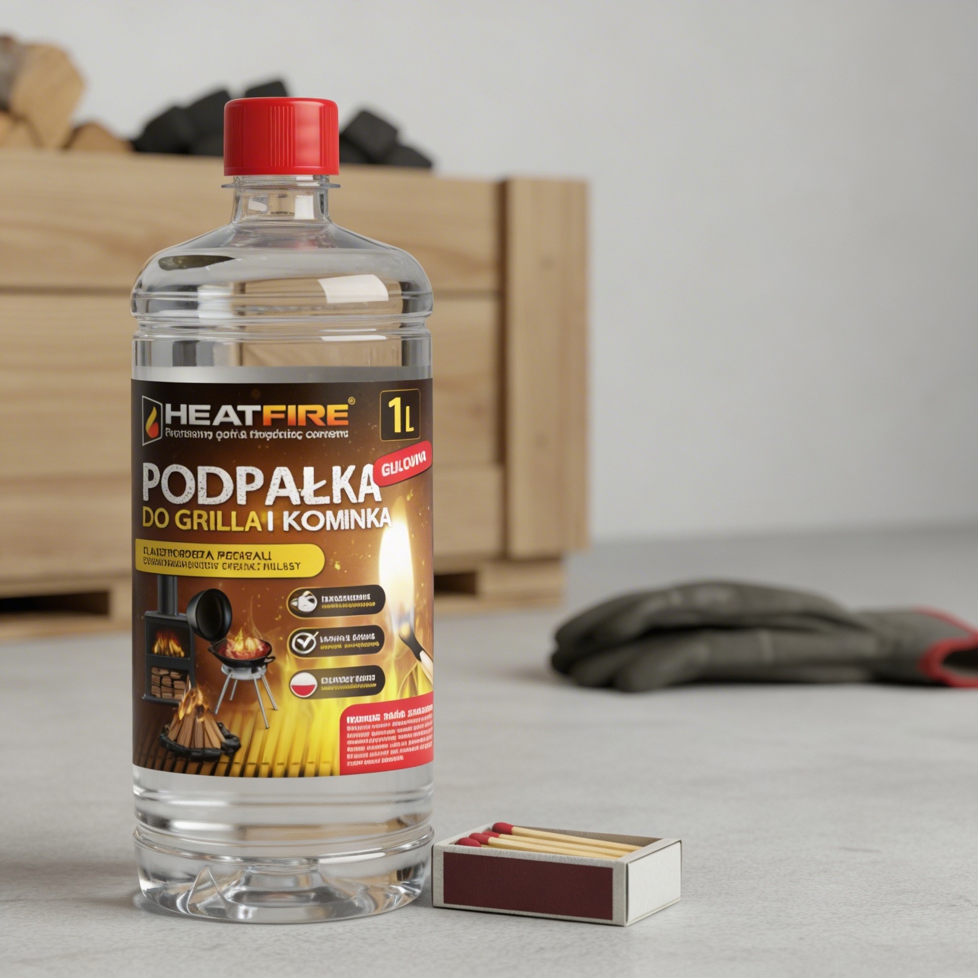 Rozpałka do drewna - podpałka HeatFire żelowa 1L