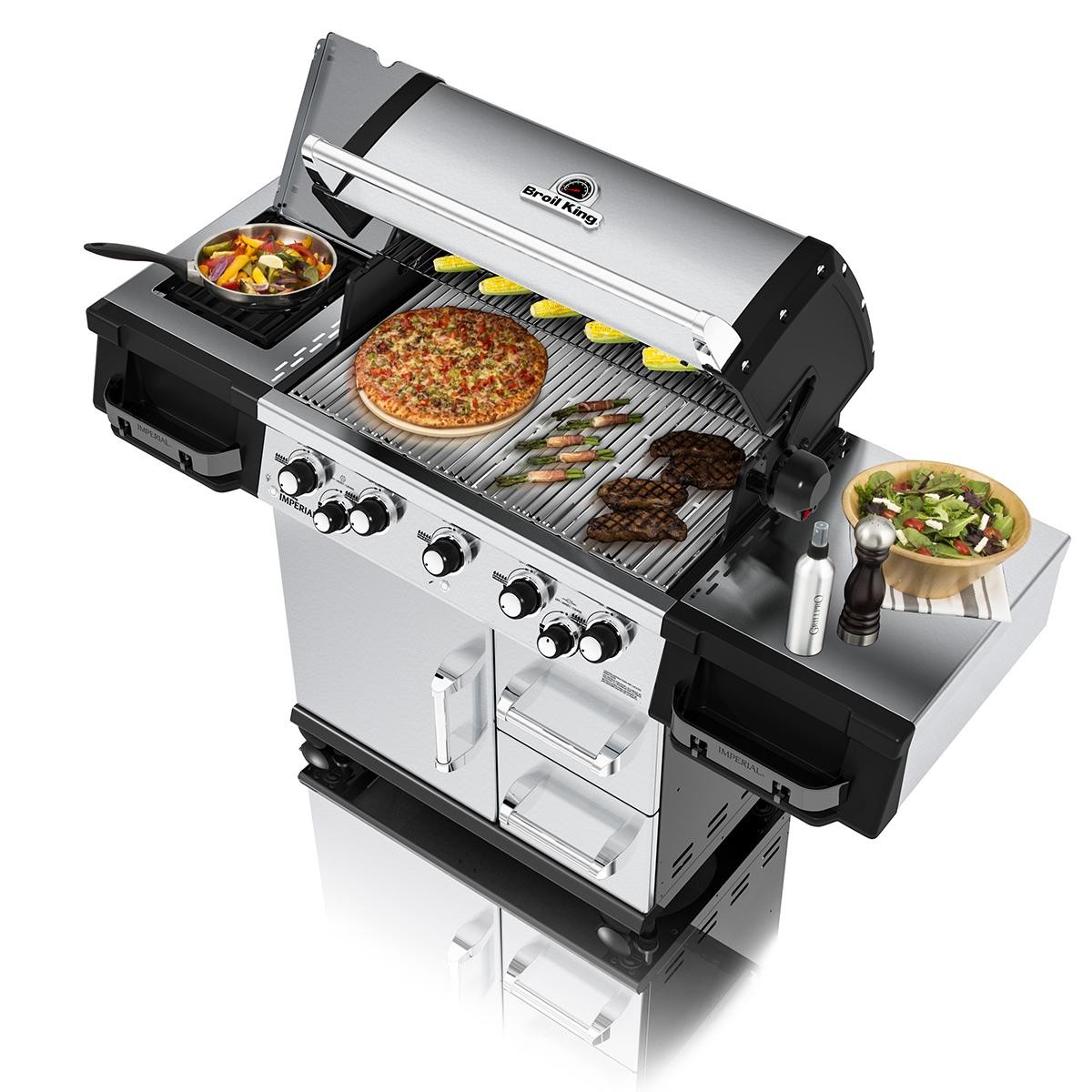 premium grill broil king imperial s 590 w kolorze srebrnym