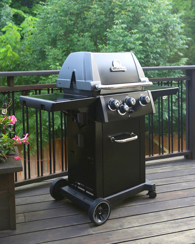 czarny grill gazowy royal 340 shadow z kuchenką boczną