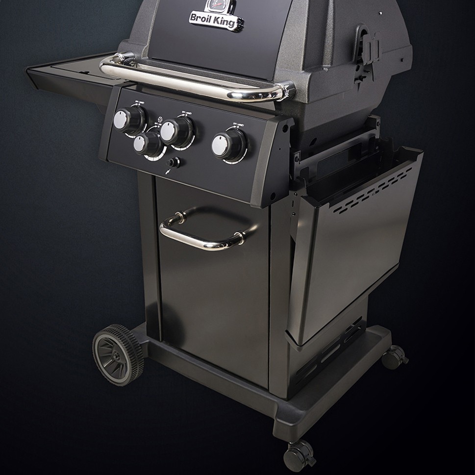 składane półki w grillu royal 340 shadow