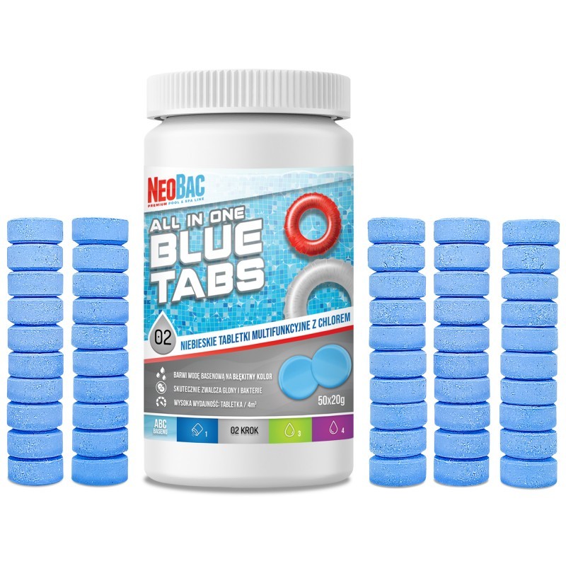 NeoBac BLUE TABS tabletki do basenu multifunkcyjne 50 szt.