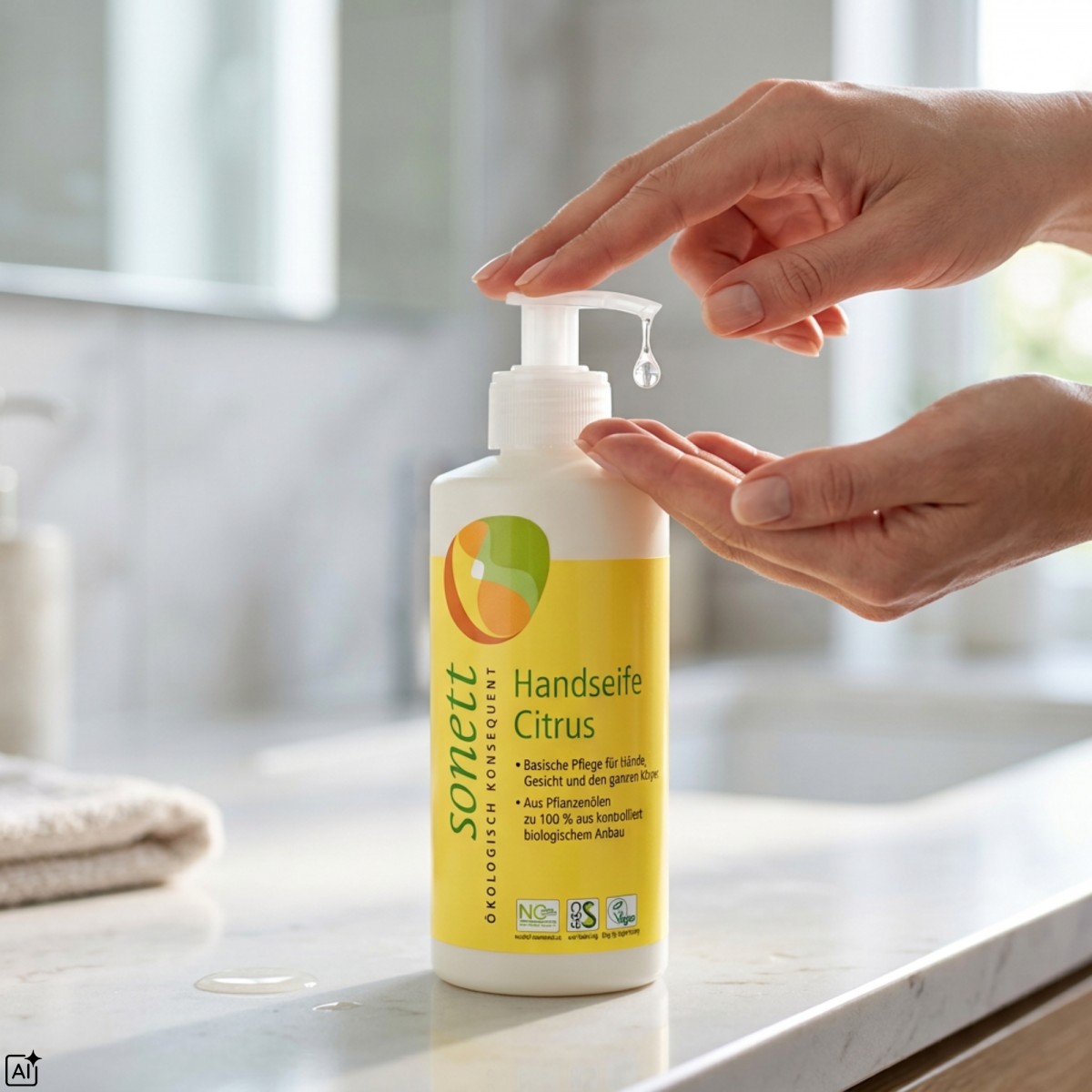 Ekologiczne Mydło do rąk Cytrus Sonett 300 ml Naturalny Skład