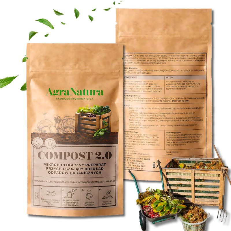 Preparat do kompostu AgraNatura Compost 2.0 bakterie kompostowe 100g