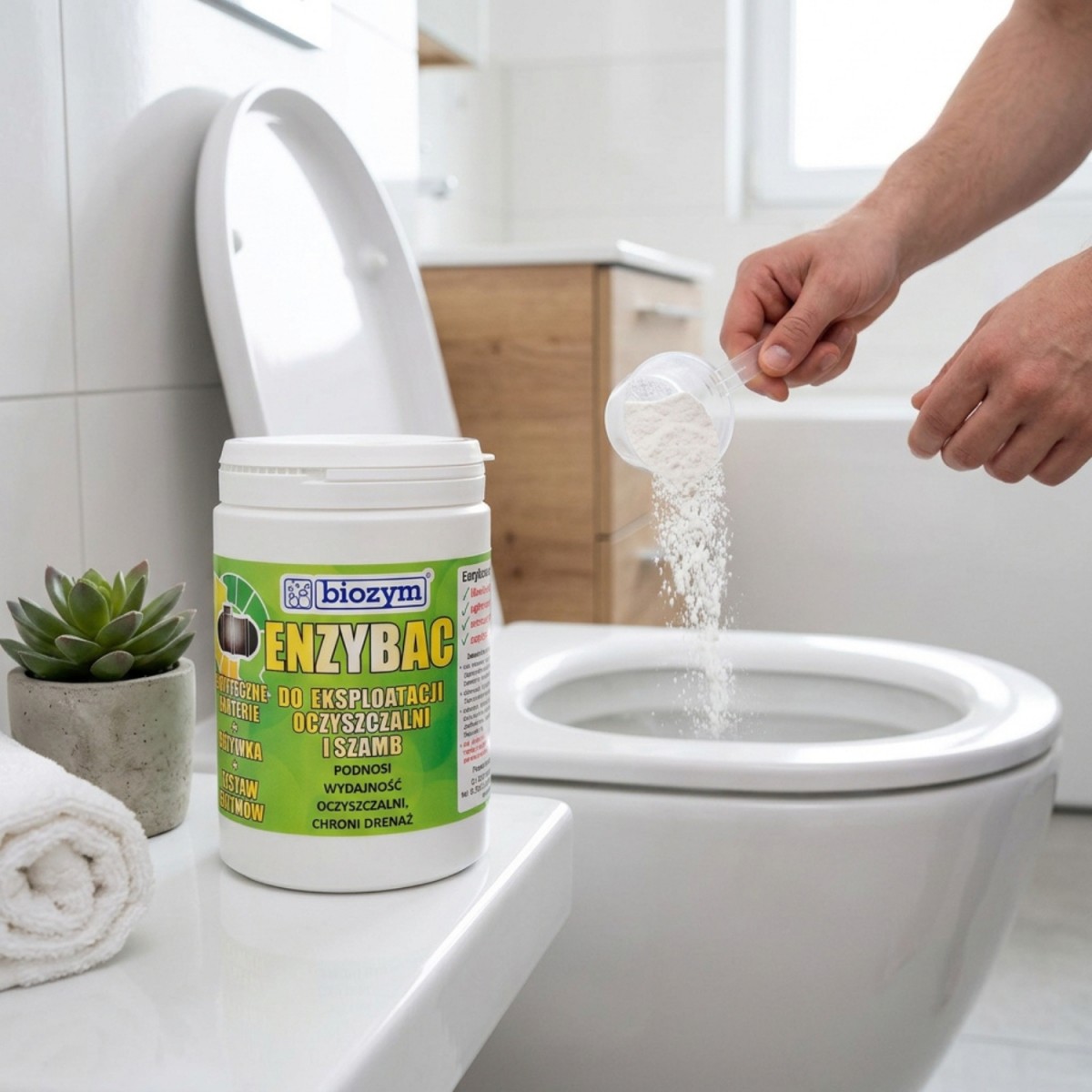 Zestaw aktywator biologiczny do szamb oczyszczalni Enzybac 2kg