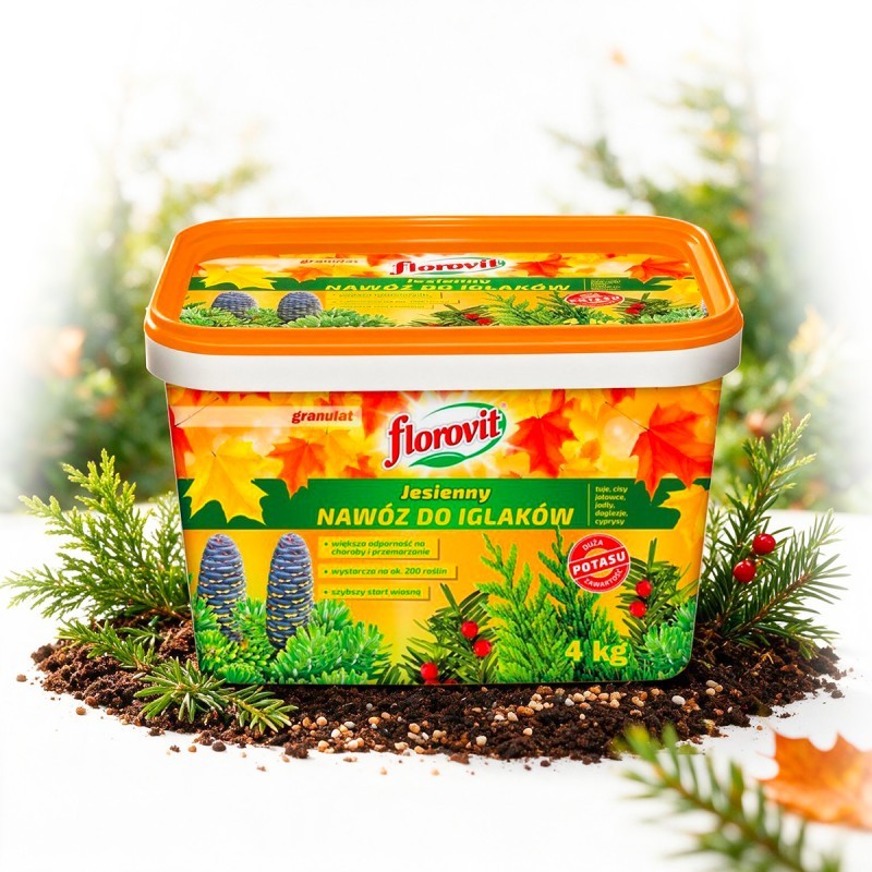 FLOROVIT Jesienny Nawóz do Iglaków Drzew i Krzewów Iglastych 4kg