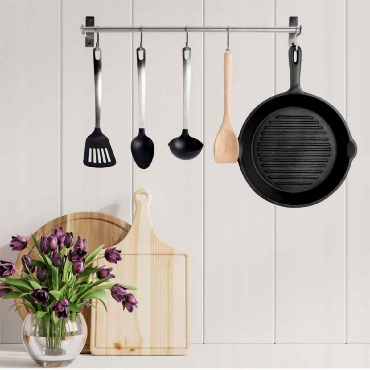 Patelnia Żeliwna Grillowa Indukcja Gaz HAGE 30 cm