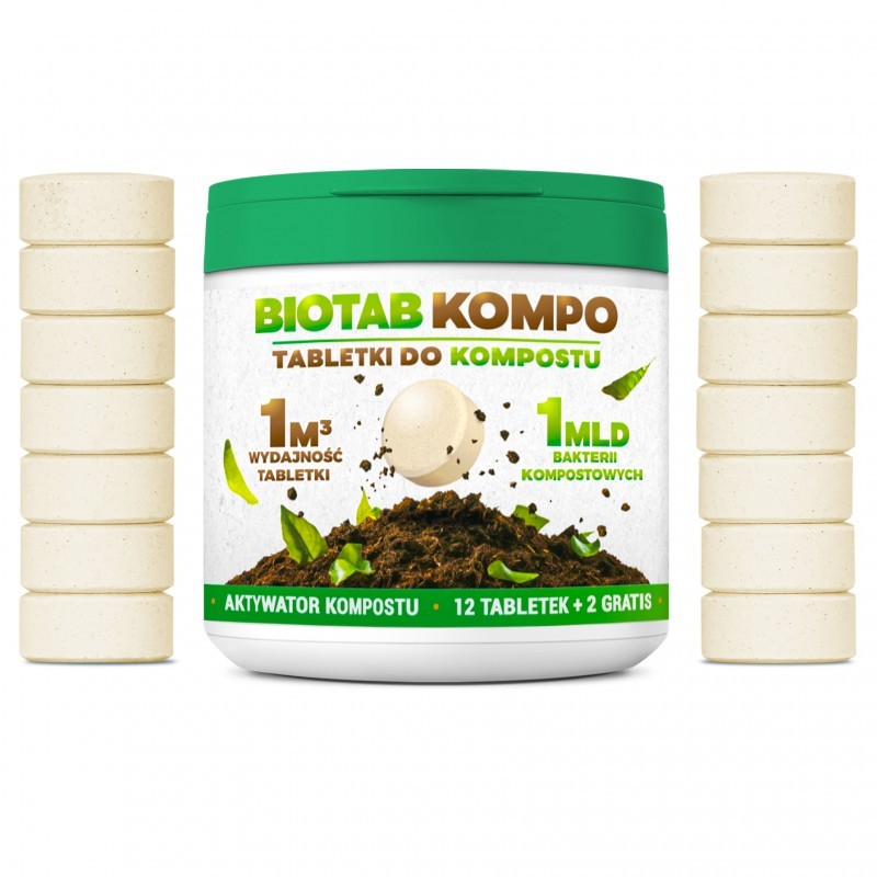 BioTab KOMPO tabletki do kompostowania aktywator kompostu 14 tabletek