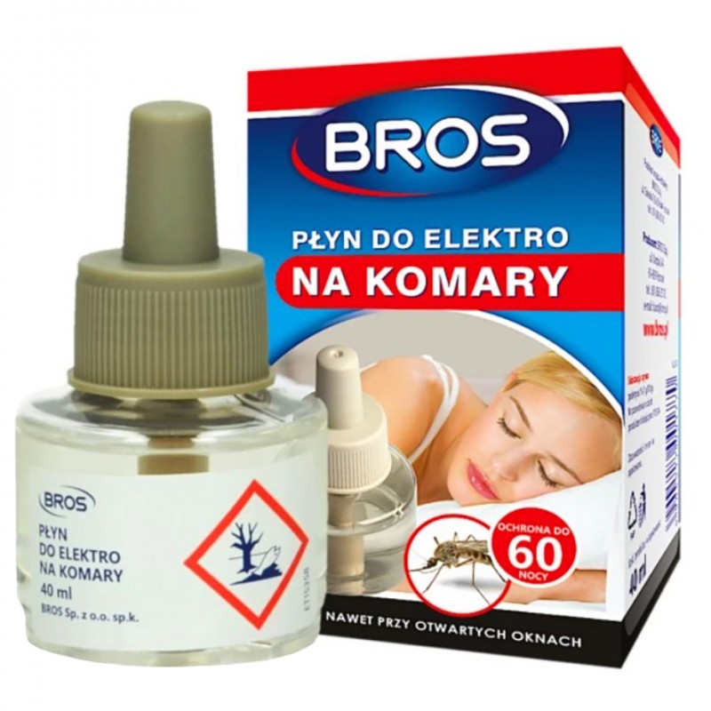 BROS Płyn do elektro na komary wkład 60 nocy 40 ml