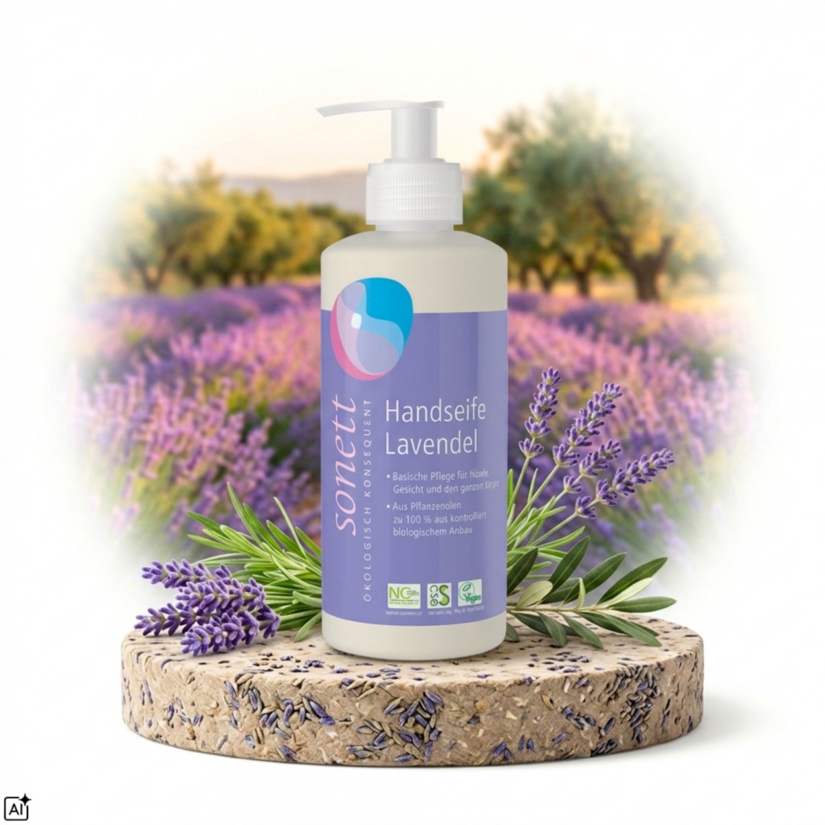 Ekologiczne Mydło do rąk Lawenda Sonett 300ml Naturalny Skład