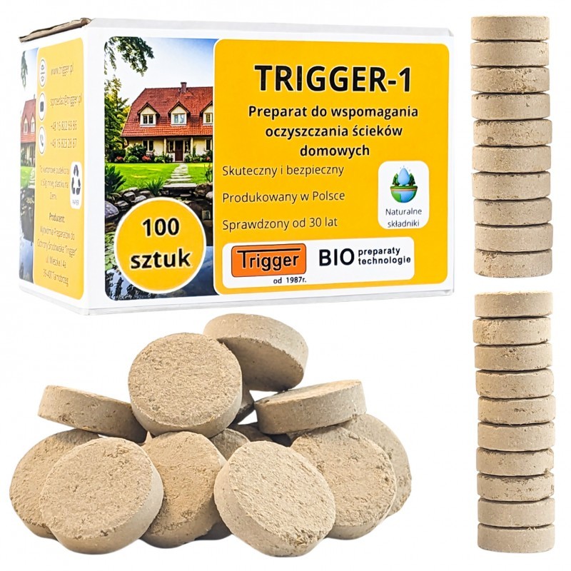 Trigger-1 tabletki do szamba i oczyszczalni 100 szt.