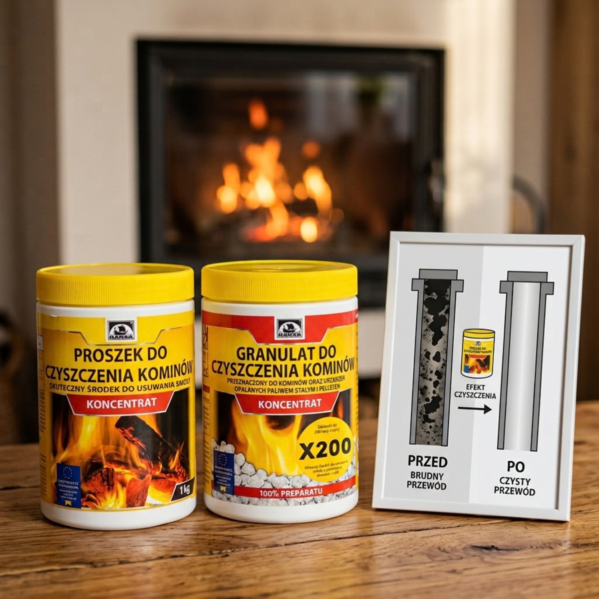 Hansa Proszek do czyszczenia kominka komina - usuwania smoły sadzy 1kg