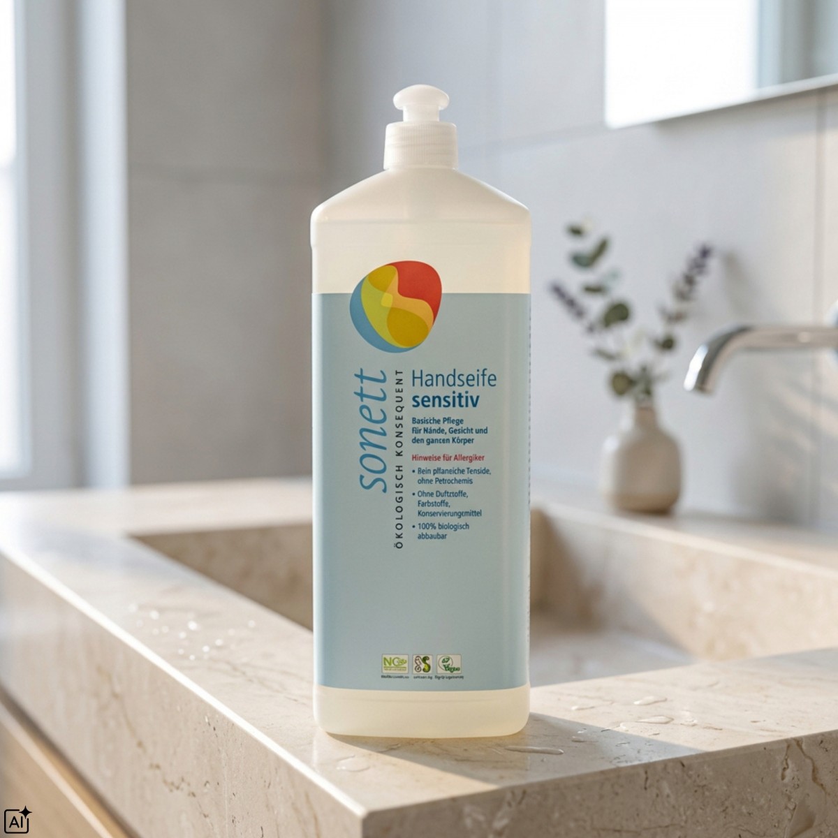 Ekologiczne Mydło do rąk Sensitiv Sonett 1L Naturalny Skład