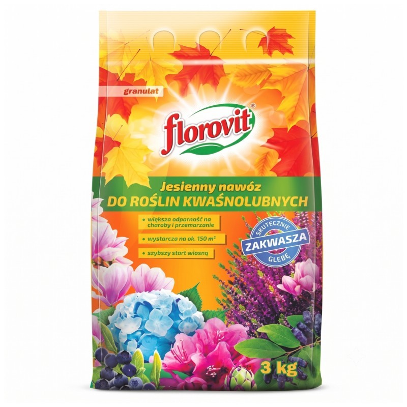 Nawóz do Roślin Kwaśnolubnych Florovit Worek 3 kg