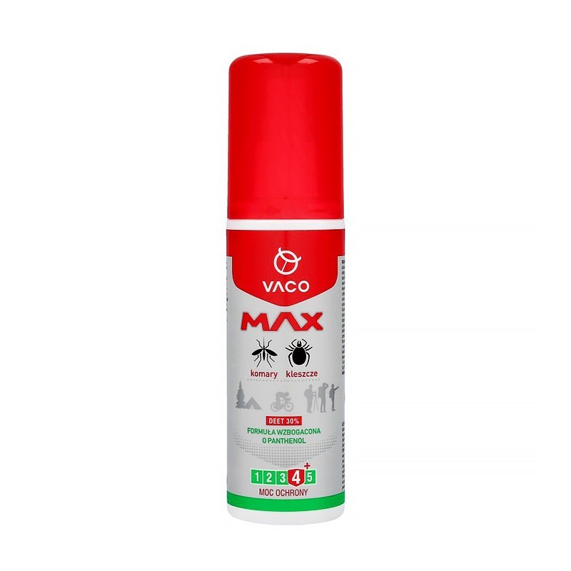 VACO Płyn MAX na komary i kleszcze DEET 30% 80 ml