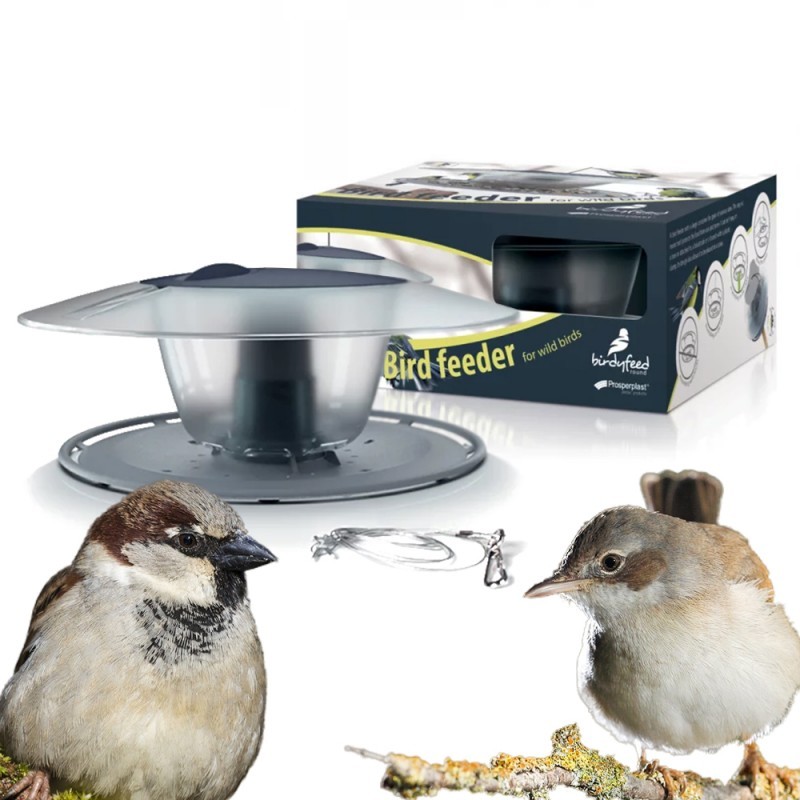 Karmnik dla ptaków okrągły Birdyfeed Round Szary