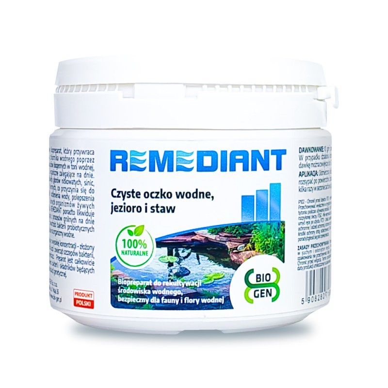 REMEDIANT naturalne bakterie do oczka wodnego stawu na glony sinice 500g