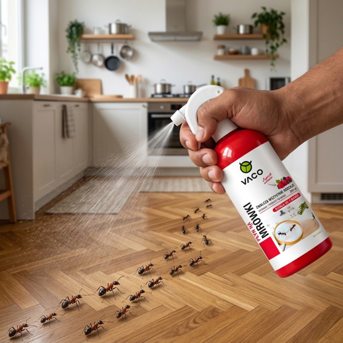 Płyn na Mrówki Karaluchy Owady w Domu VACO 250 ml