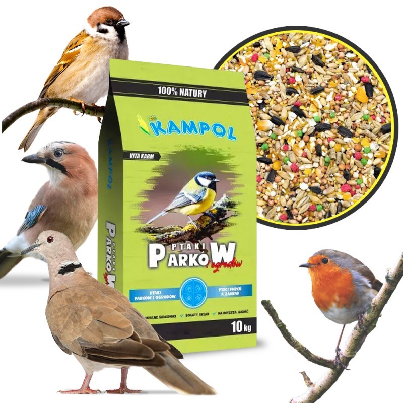 Karma dla ptaków dzikich z witaminami pokarm dla ptaków do parku i ogrodu worek 10kg